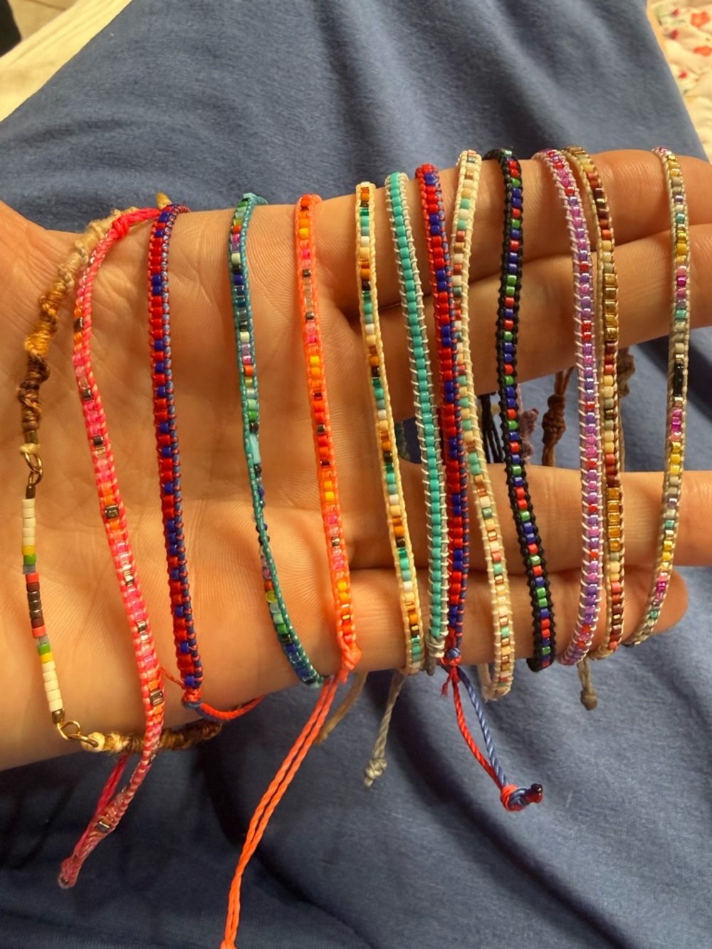 Indigo and Arrow Colorful Beaded Stack Bracelets - Multicolor Set